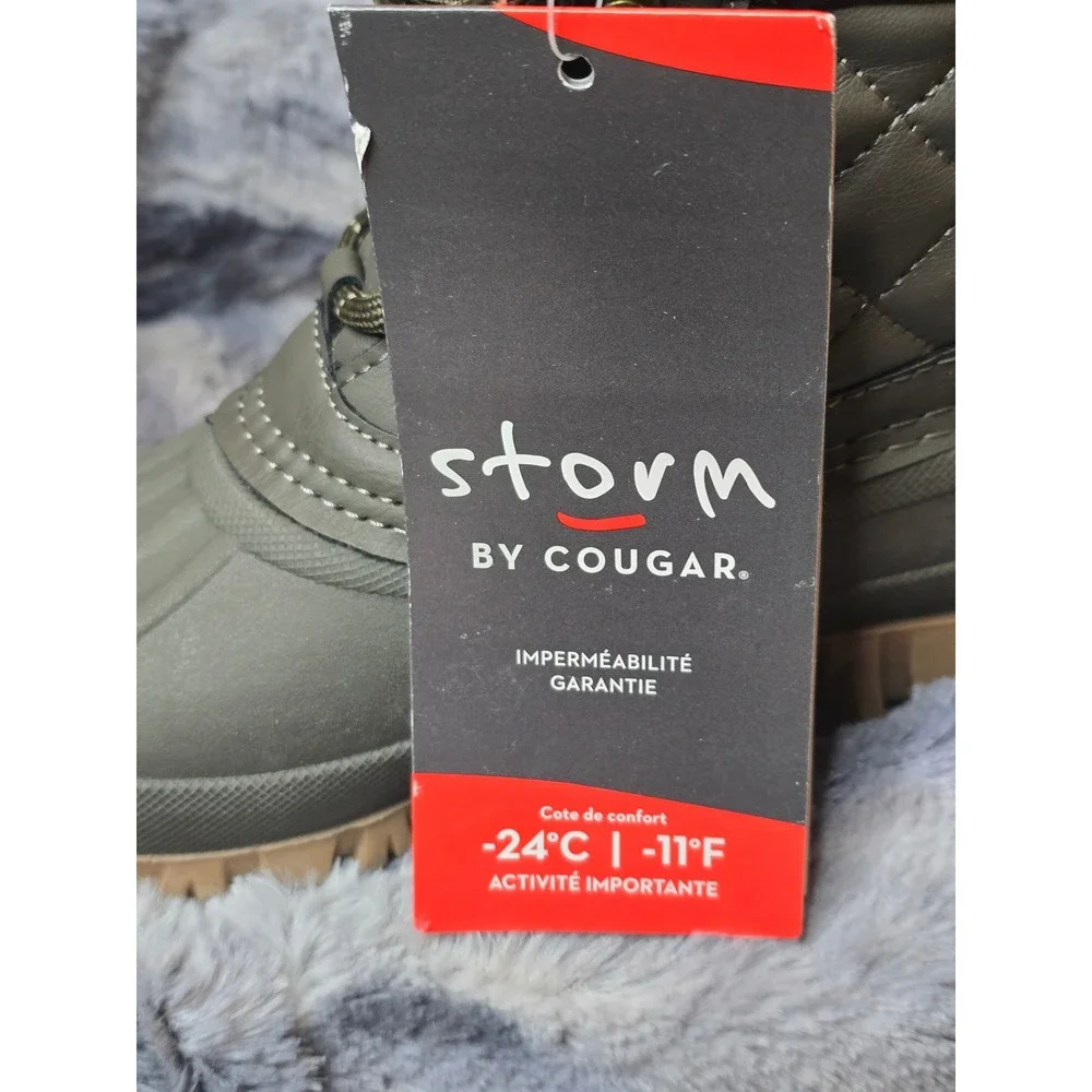 NWB Storm by Cougar Carlisle‎ Dark Olive Green Waterproof Winter Snow Boots-  8
